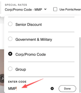 How to Book Marriott MMP Rate on Marriott.com – Special Rate Code