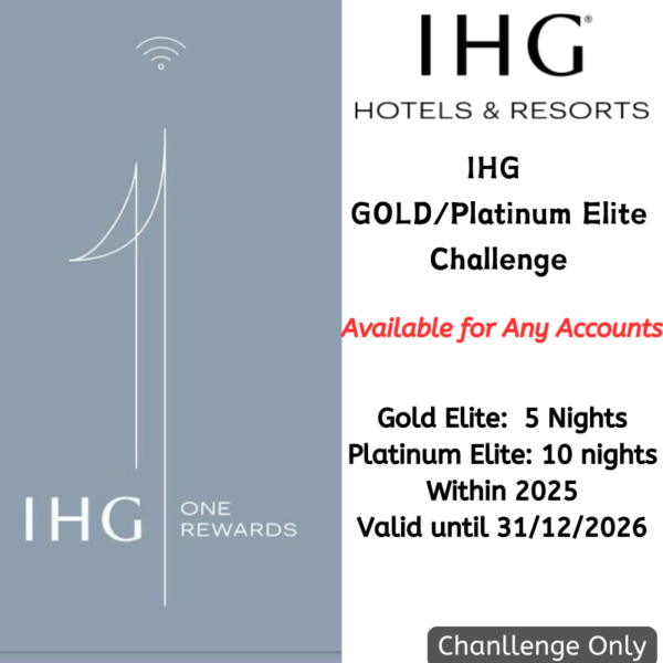 IHG Status Challenge- Get Gold Status in 5 Nights/ Platinum Status in 10 Nights