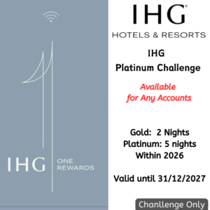 IHG Platinum Challenge- Get Gold Status in 2 Nights/ Platinum Status in 5 Nights