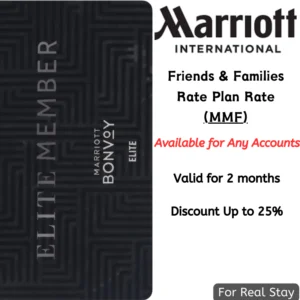 Marriott friends and family code-MMF-Valid for 2 month