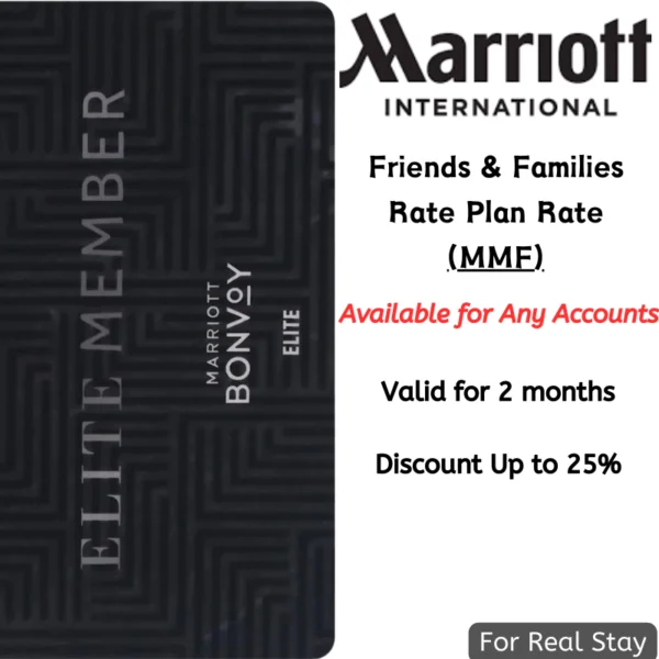 Marriott friends and family code-MMF-Valid for 2 month