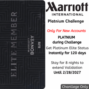 Marriott Platinum Challenge-Get Platinum Status in 8 Nights, Platinum Status During the Challenge