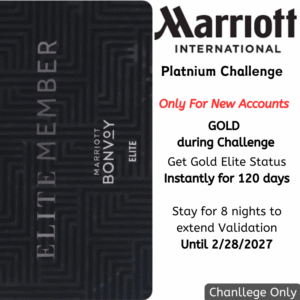 Marriott Platinum Challenge-Get Platinum Status in 8 Nights, Gold Status During the Challenge