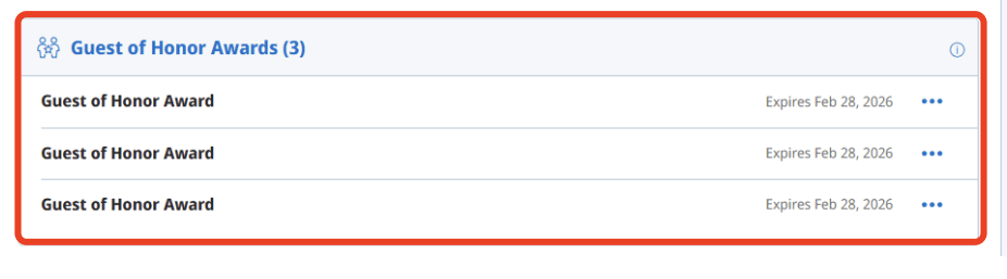 Guest of Honor award