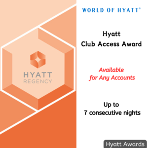 Hyatt Club Access Award-Free Meals Drinks in Club Lounges