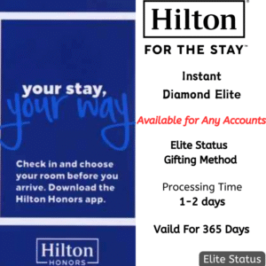 Instant Hilton Gold Elite Status – Valid for 365 Days