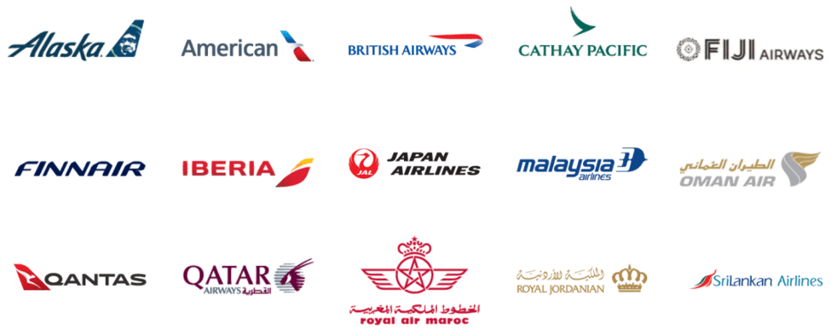 OneWorld alliance global route map showing 15 member airlines and worldwide coverage